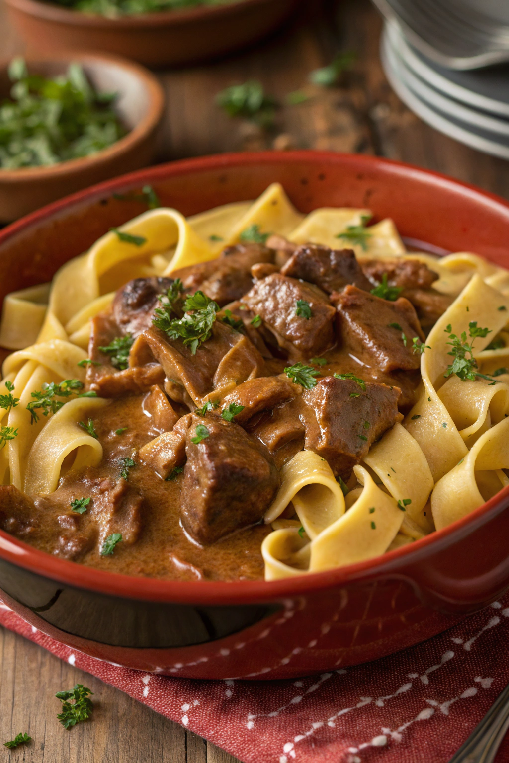 Ingredients for Beef Stroganoff