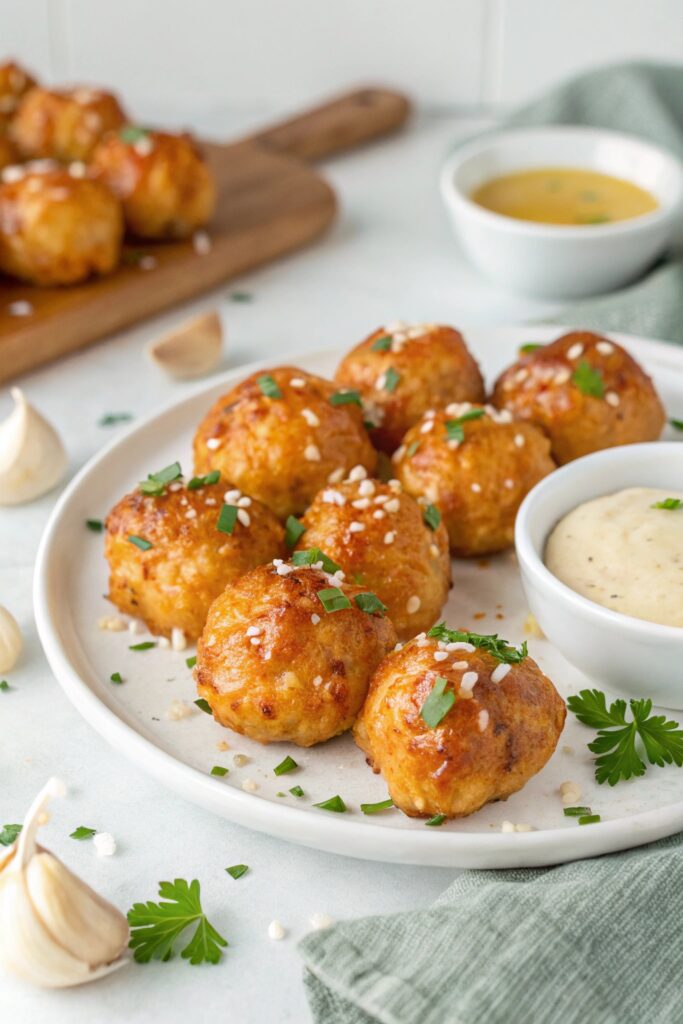 Irresistible Garlic Butter Chicken Bites with Creamy Parmesan Pasta in 40 Minutes