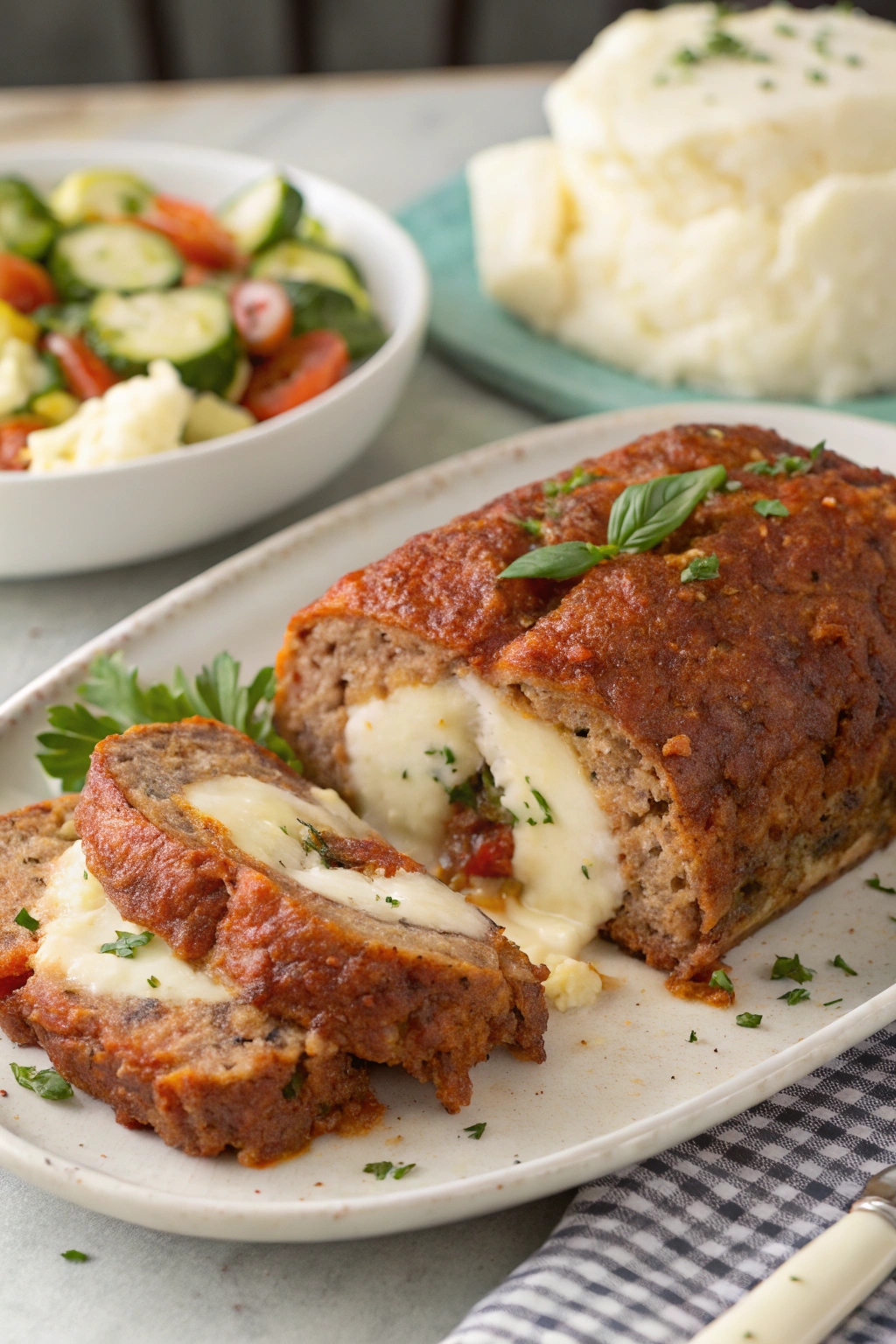 Ingredients for Mozzarella Stuffed Meatloaf