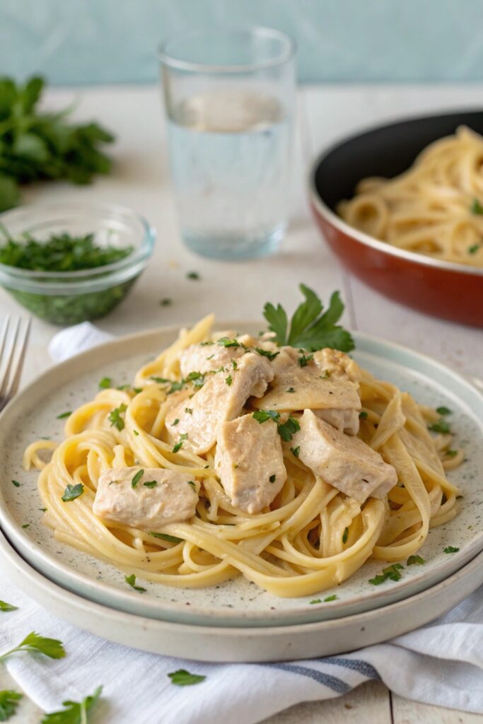 10-Minute Prep Crockpot Chicken Alfredo Pasta Recipe – The Ultimate Creamy Comfort Food